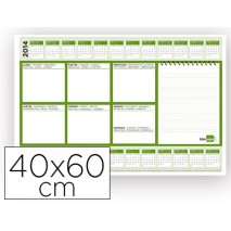 PLANNING SOBREMESA SEMANAL LIDERPAPEL 40X60 CM 80 GR 60 HOJAS 2016-2017