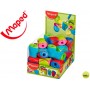SACAPUNTAS PLASTICO MAPED BOOGY 1 USO CON DEPOSITO COLORES SURTIDOS