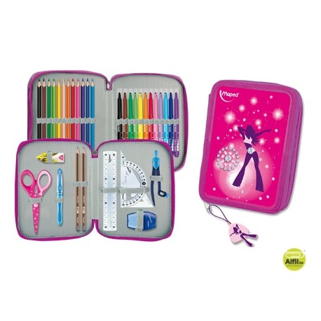 PLUMIER ESCOLAR MAPED DOBLE CREMALLERA GIRLY