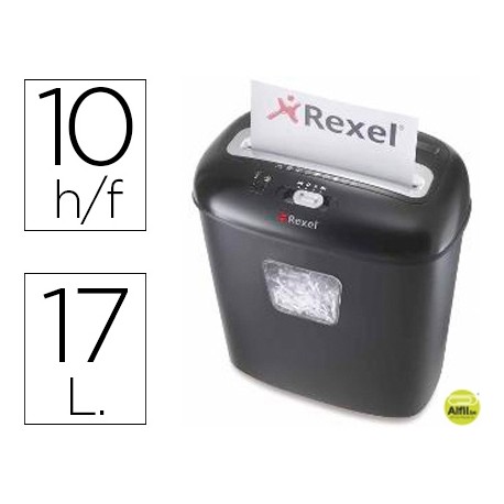 DESTRUCTORA DE DOCUMENTOS REXEL DUO CAPACIDAD DE CORTE 10 H DESTRUYE CD