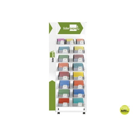 BLOC ESPIRAL LIDERPAPEL TAPA CARTONCILLO SURTIDOS -EXPOSITOR CENTRAL