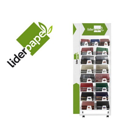 CARPETA LIDERPAPEL CARTON FORRADO EXPOSITOR METALICO MODELOS SURTIDOS 270X695X570 MM