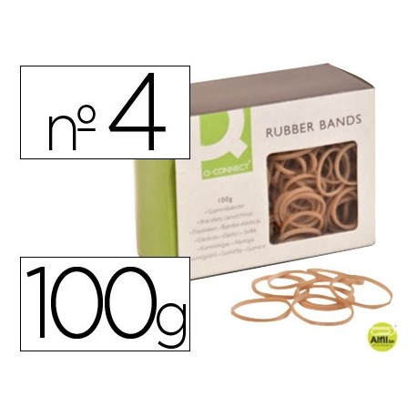 GOMILLAS ELASTICAS Q-CONNECT 100 GR NUMERO 4
