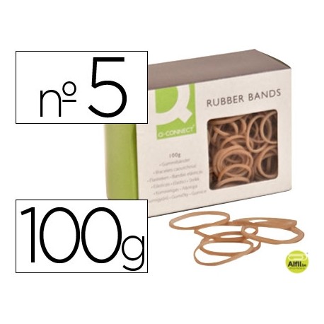 GOMILLAS ELASTICAS Q-CONNECT 100 GR NUMERO 5