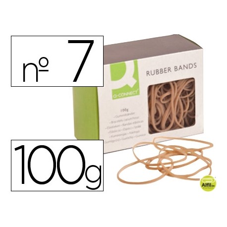 GOMILLAS ELASTICAS Q-CONNECT 100 GR NUMERO 7