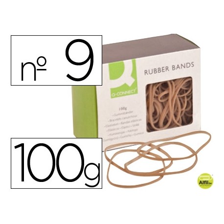 GOMILLAS ELASTICAS Q-CONNECT 100 GR NUMERO 9