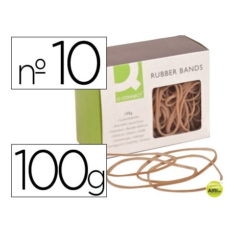 GOMILLAS ELASTICAS Q-CONNECT 100 GR NUMERO 10