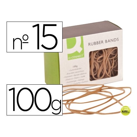 GOMILLAS ELASTICAS Q-CONNECT 100 GR NUMERO 15
