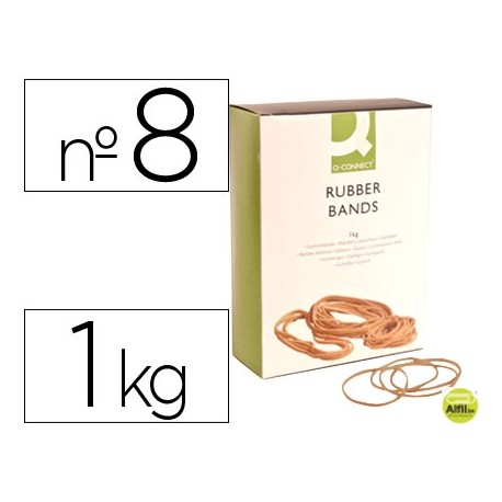 GOMILLAS ELASTICAS Q-CONNECT 1000 GR NUMERO 8