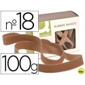 BANDAS ELASTICAS Q-CONNECT 100 GR 180 X 16 MM NUMERO 18
