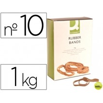 BANDAS ELASTICAS Q-CONNECT 1000 GR 100 X 9 MM NUMERO 10