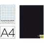 LIBRETA LIDERPAPEL TAPA NEGRA A4 80 HOJAS 60G/M2 CUADRO 5MM CON MARGEN