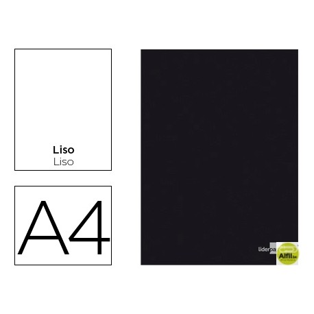 LIBRETA LIDERPAPEL TAPA NEGRA A4 80 HOJAS 60G/M2 LISO SIN MARGEN