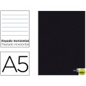 LIBRETA LIDERPAPEL TAPA NEGRA A5 80 HOJAS 60G/M2 HORIZONTAL CON MARGEN