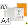 CARPETA LIDERPAPEL ESCAPARATE CON ESPIRAL 80 FUNDAS POLIPROPILENO DIN A4 NARANJA