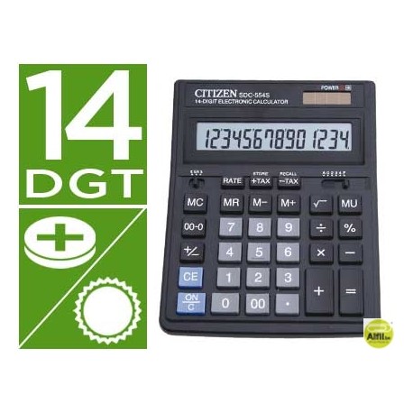 CALCULADORA CITIZEN SOBREMESA SDC-554S 14 DIGITOS