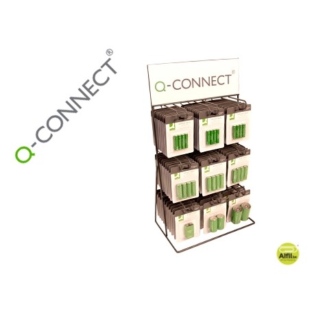 PILA Q-CONNECT ALCALINA EXPOSITOR DE SOBREMESA CON 90 BLISTER