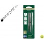 RECAMBIO ROLLER GEL MONTEVERDECOMPATIBLES CON LOS DE MONTBLANC BLISTER 2 UNIDADES COLOR NEGRO PUNTA
