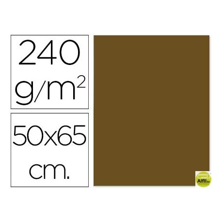 CARTULINA LIDERPAPEL 50X65 CM MARRON 240 GR UNIDAD