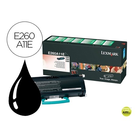 TONER LEXMARK E260A11E NEGRO 3500 PAG
