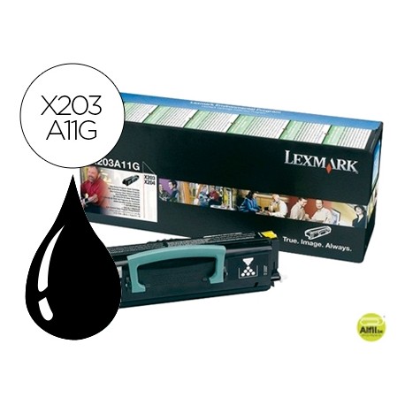 TONER LEXMARK X203A11G NEGRO 2500 PAG