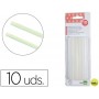 BARRAS TERMOFUSIBLE LIDERPAPEL DE 8 MM DE DIAMETRO X 100 MM DE ALTO BLISTER DE 10 UNIDADES