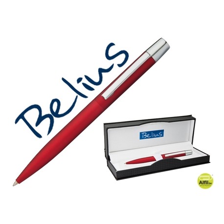 BOLIGRAFO BELIUS BERNA ROJO EN ESTUCHE