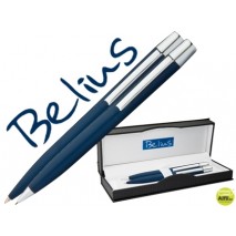 JUEGO BELIUS BOLIGRAFO Y PORTAMINAS BERNA AZUL EN ESTUCHE