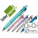 BOLIGRAFO STETRO 5 EN 1 AZUL NEGRO ROJO VERDE 0,7MM Y PORTAMINAS 0,5MM