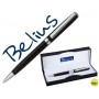 BOLIGRAFO BELIUS BUDAPEST NEGRO PLATA EN ESTUCHE