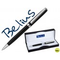 BOLIGRAFO BELIUS BUDAPEST NEGRO PLATA EN ESTUCHE