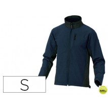 CHAQUETA DELTAPLUS POLIESTER CON CREMALLERA 3 BOLSILLOS REPELENTE AL AGUA INTERIOR POLAR AZUL-NEGRO