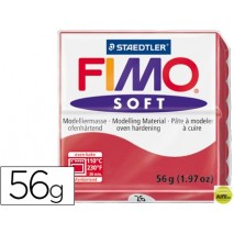 PASTA STAEDTLER FIMO SOFT 56 GR COLOR ROJO CEREZA