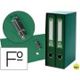 MODULO LIDERPAPEL 2 ARCHIVADORES FOLIO 2 ANILLAS MIXTAS 75MM VERDE