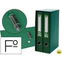MODULO LIDERPAPEL 2 ARCHIVADORES FOLIO 2 ANILLAS MIXTAS 75MM VERDE