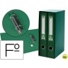 MODULO LIDERPAPEL 2 ARCHIVADORES FOLIO 2 ANILLAS MIXTAS 75MM VERDE