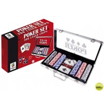 JUEGO DE MESA MALETIN ALUMINIO POKER 300 FICHAS