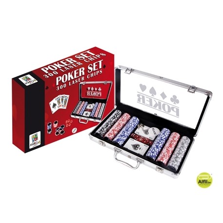 JUEGO DE MESA MALETIN ALUMINIO POKER 300 FICHAS