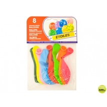 GLOBOS ESTRELLITAS BOLSA DE 8