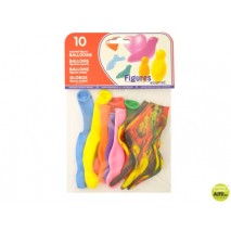 GLOBOS DE FIGURAS SURTIDAS BOLSA DE 10
