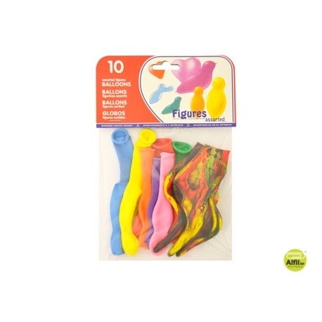 GLOBOS DE FIGURAS SURTIDAS BOLSA DE 10
