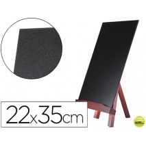 PIZARRA NEGRA LIDERPAPEL CABALLETE DE MADERA CON SUPERFICIE PARA ROTULADORES TIPO TIZA 22X35CM