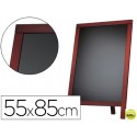 PIZARRA NEGRA LIDERPAPEL CABALLETE Y MARCO DE MADERA CON SUPERFICIE PARA ROTULADORES TIPO TIZA 55X85
