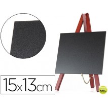 PIZARRA NEGRA LIDERPAPEL CABALLETE MADERA SUPERFICIE PARA ROTULADORES TIPO TIZA 15X13CM JUEGO 3 PIZA