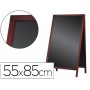 PIZARRA NEGRA LIDERPAPEL CABALLETE DOBLE CARA DE MADERA CON SUPERFICIE PARA ROTULADORES 55X85 CM