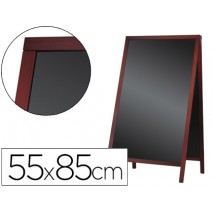 PIZARRA NEGRA LIDERPAPEL CABALLETE DOBLE CARA DE MADERA CON SUPERFICIE PARA ROTULADORES 55X85 CM