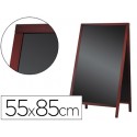 PIZARRA NEGRA LIDERPAPEL CABALLETE DOBLE CARA DE MADERA CON SUPERFICIE PARA ROTULADORES 55X85 CM