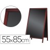 PIZARRA NEGRA LIDERPAPEL CABALLETE DOBLE CARA DE MADERA CON SUPERFICIE PARA ROTULADORES 55X85 CM