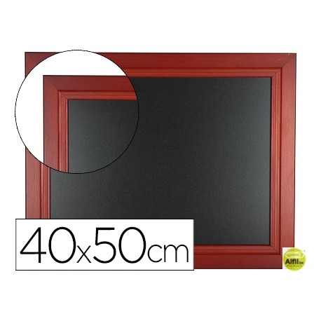 PIZARRA NEGRA LIDERPAPEL MURAL DE MADERA CON SUPERFICIE PARA ROTULADORES TIPO TIZA 40X50CM