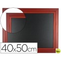 PIZARRA NEGRA LIDERPAPEL MURAL DE MADERA CON SUPERFICIE PARA ROTULADORES TIPO TIZA 40X50CM
